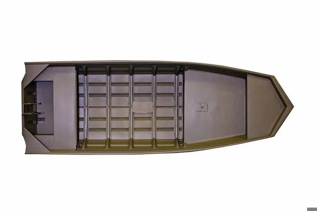 Slide: The Image of Top view of 2025 War Eagle 648LDV 21" aluminum boat, showcasing interior layout. - 3