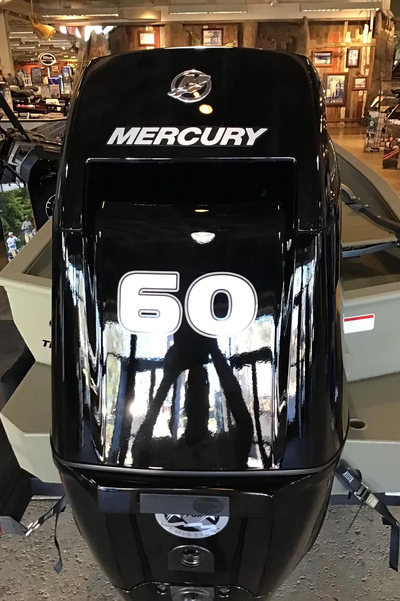 Slide: The Image of Mercury 60 horsepower outboard motor on 2025 Tracker Grizzly 1650 T Prairie Wings Edition boat. - 3