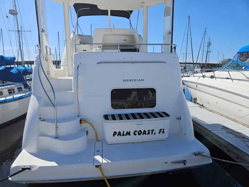Slide: The Image of 2005 Meridian 368 Motoryacht docked, rear view, Palm Coast, FL. - 9