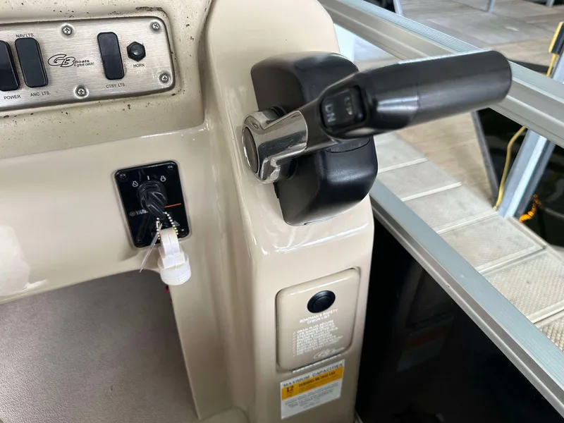 Slide: The Image of Control panel of 2013 G3 SunCatcher V322 RC boat with throttle and ignition key. - 9