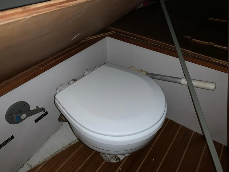 Slide: The Image of Toilet in 2003 Alerion Express 28 sailboat interior. - 46