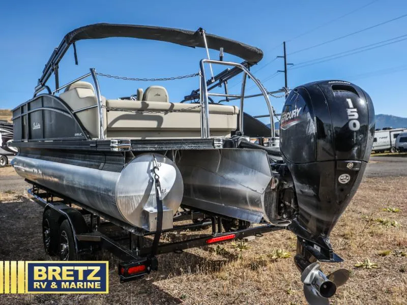 Slide: The Image of 2023 Aria 22UC pontoon boat with Mercury 150 engine at Bretz RV & Marine. - 4