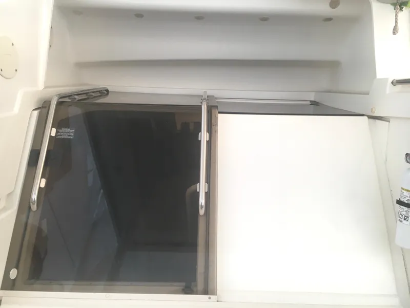 Slide: The Image of 1996 Silverton 372 Motor Yacht cabin entrance with sliding doors. - 12