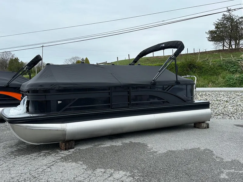 Slide: The Image of 2025 Bennington 22 SSR Quad Bench Tritoon with Yamaha F-150HP, covered and in stock. - 19