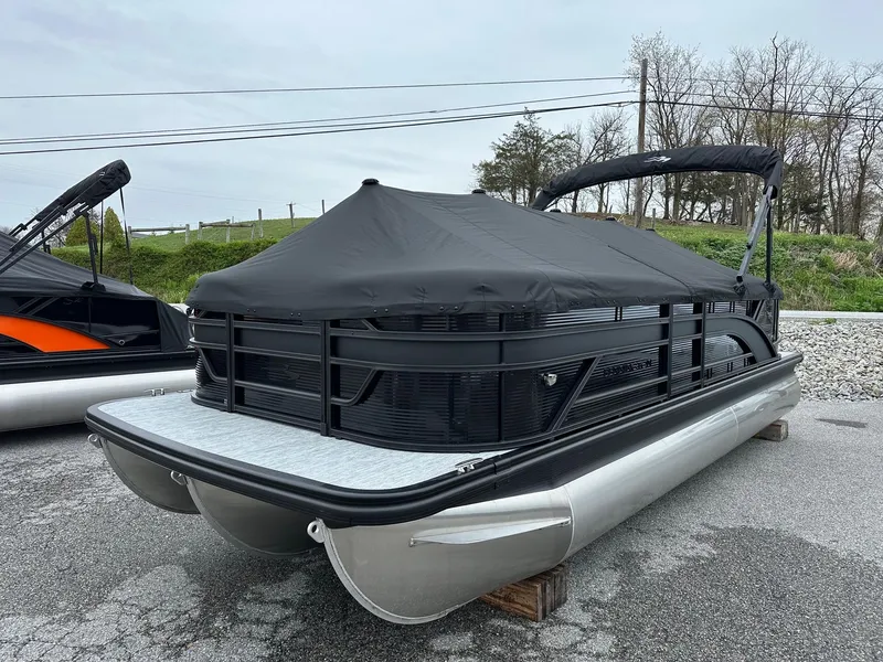 Slide: The Image of 2025 Bennington 22 SSR Quad Bench Tritoon with Yamaha F-150HP, covered and in stock. - 38