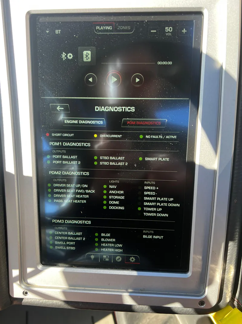 Slide: The Image of 2022 Supra SE diagnostics screen displaying engine and system status information. - 21
