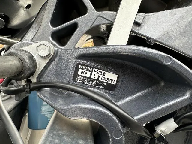 Slide: The Image of 2024 Starcraft LX 20 F boat with Yamaha F90LB engine label. - 24