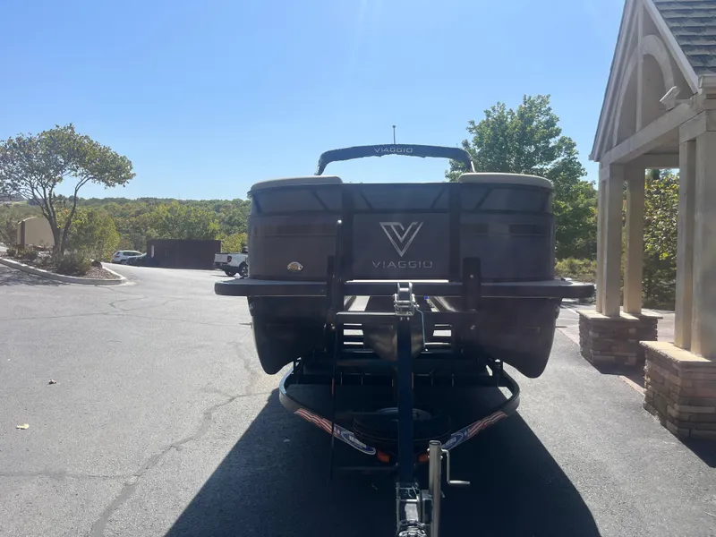 Slide: The Image of 2022 Viaggio Lago S boat on trailer in sunny outdoor setting. - 10