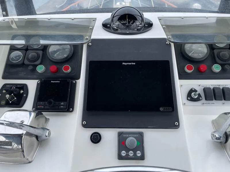 Slide: The Image of Control panel of a 1987 Lien Hwa 47' Mark III Sundeck Aft Cabin Motor Yacht. - 11