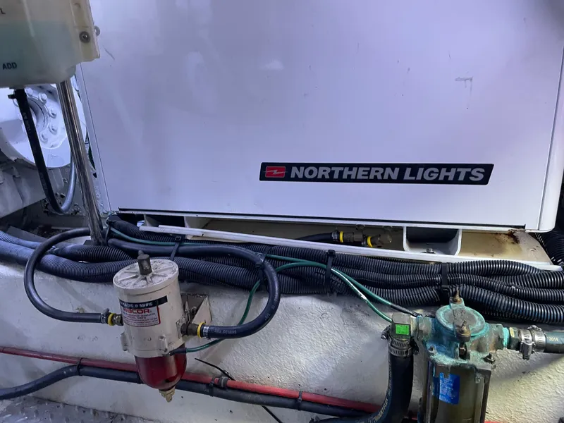 Slide: The Image of Engine room of 1987 Lien Hwa 47' Mark III Yacht with Northern Lights generator. - 40