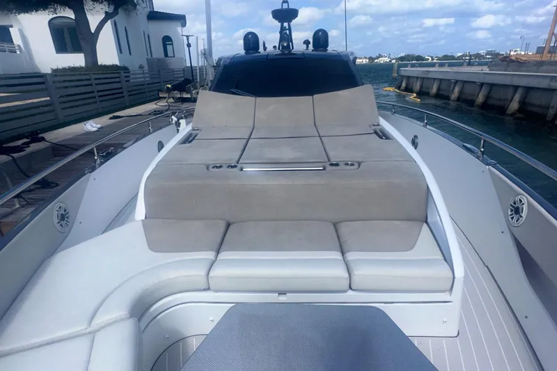 Slide: The Image of Azimut Verve 47 yacht 2021, featuring spacious deck and luxurious seating. - 15