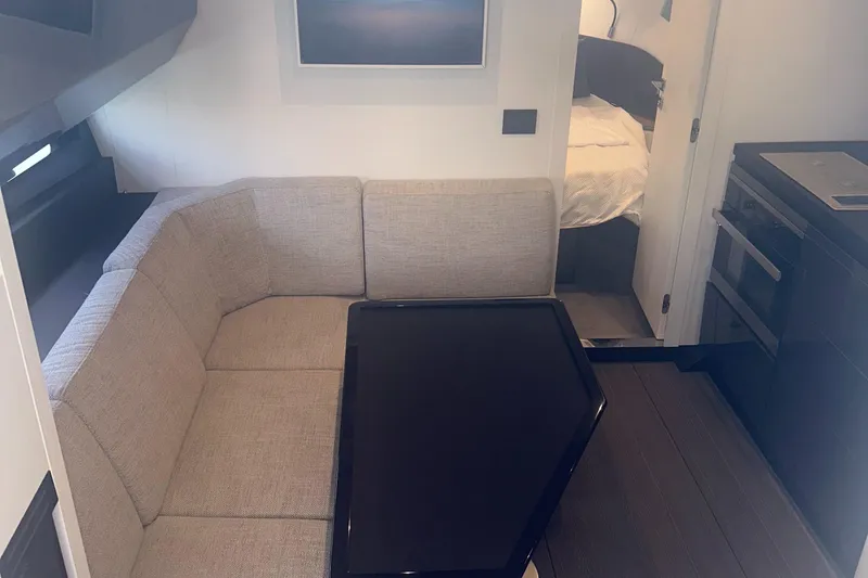 Slide: The Image of Interior of 2021 Azimut Verve 47 yacht with cozy seating and modern design. - 37