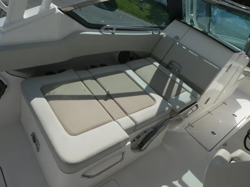 Slide: The Image of 2025 Boston Whaler 240 Vantage boat interior seating area. - 9