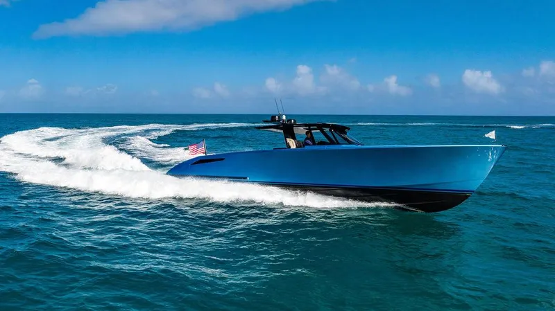 Slide: The Image of 2022 Wajer 55 S yacht cruising on open sea under clear blue sky. - 10