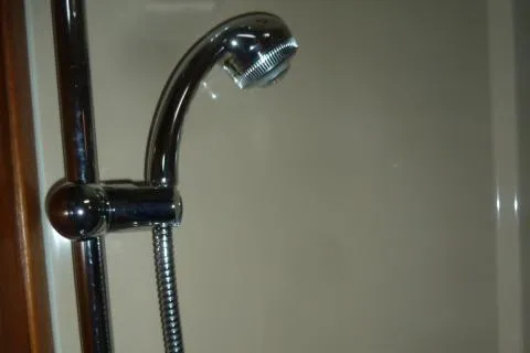 Slide: The Image of Shower head in 2013 Ranger Tugs R-31 boat bathroom. - 15