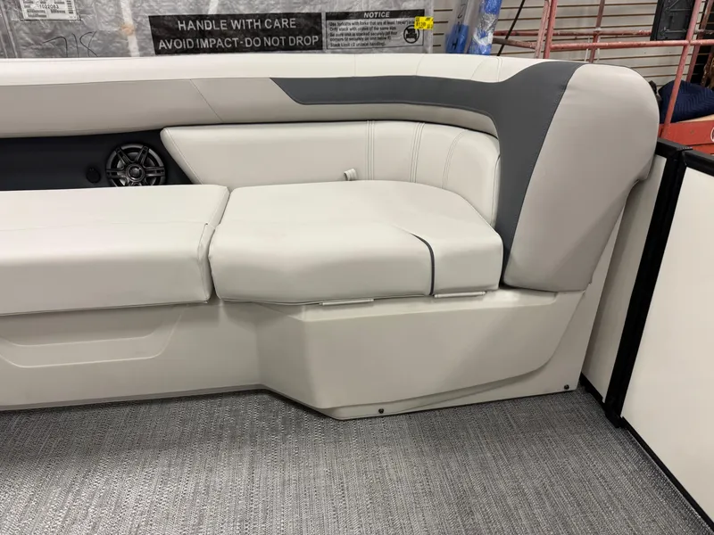 Slide: The Image of Luxurious seating on 2025 Godfrey Sweetwater Entertainment boat, featuring sleek design and premium materials. - 22