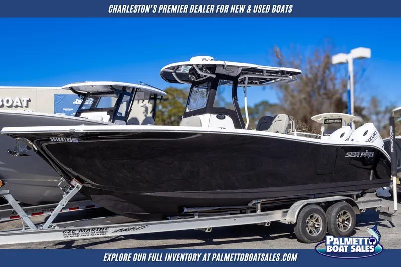 Slide: The Image of 2022 Sea Pro 259 Center Console boat on trailer at Palmetto Boat Sales. - 1