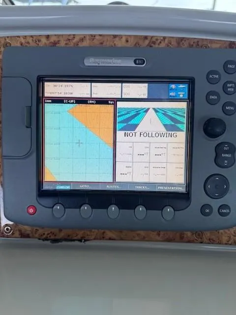 Slide: The Image of Boat navigation system display on a 2006 Formula 34 PC. - 6