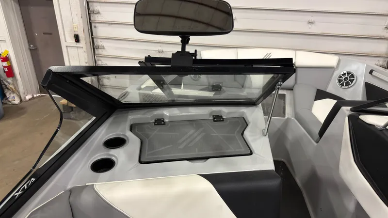Slide: The Image of Interior of 2021 ATX Surf Boats 20 Type-S with speaker and cup holders. - 14