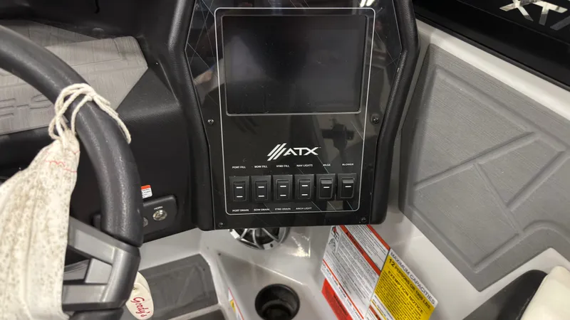 Slide: The Image of Dashboard of 2021 ATX Surf Boats 20 Type-S with controls. - 18