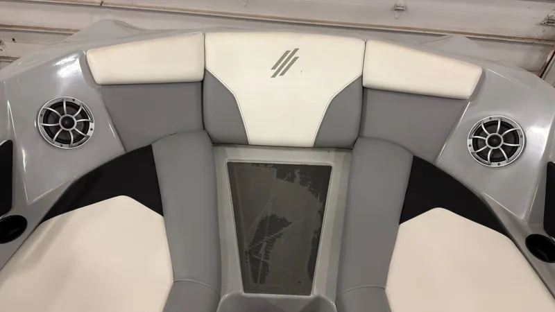 Slide: The Image of Interior of 2021 ATX Surf Boats 20 Type-S with speakers. - 21
