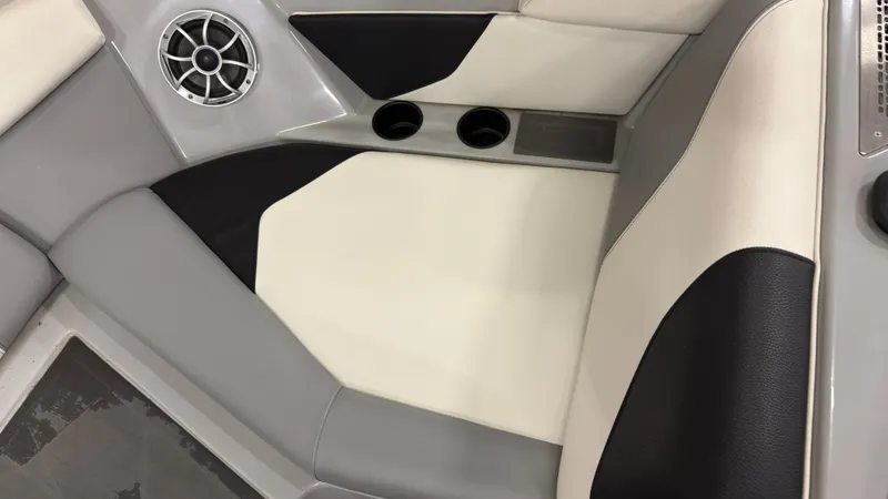 Slide: The Image of Interior of 2021 ATX Surf Boats 20 Type-S with speaker and cup holders. - 22