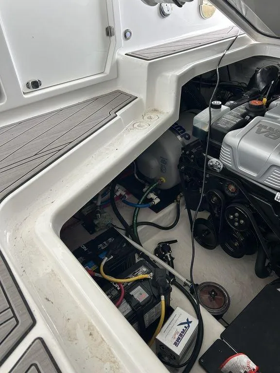 Slide: The Image of Flat-screen TV mounted on a modern wall unit in a 2023 Monterey 378SS. - 64