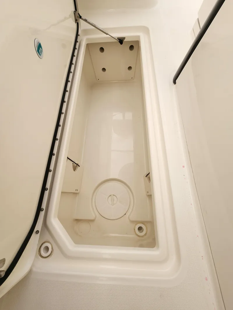 Slide: The Image of 2024 World Cat 280 CC-X storage compartment, spacious and clean design. - 10