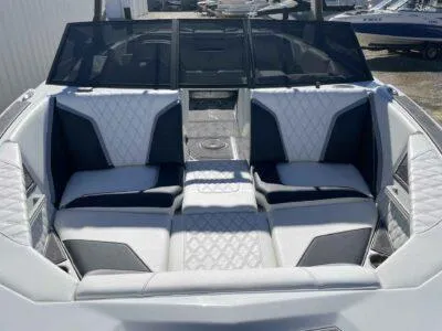 Slide: The Image of 2024 Tigé 22RZX boat interior with luxurious seating and modern design. - 7