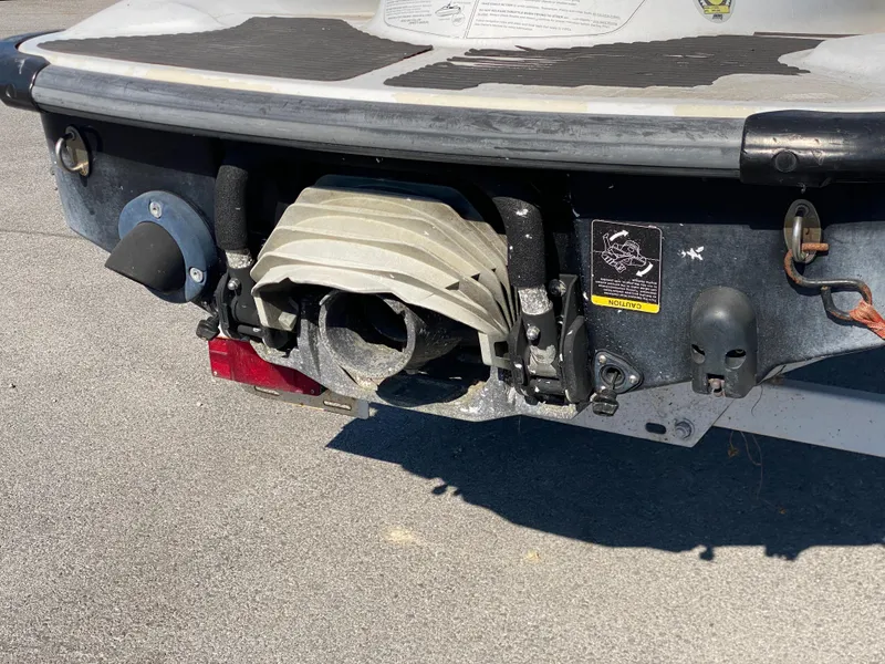 Slide: The Image of Rear view of a 2007 Kawasaki STX-12F jet ski on a trailer. - 21