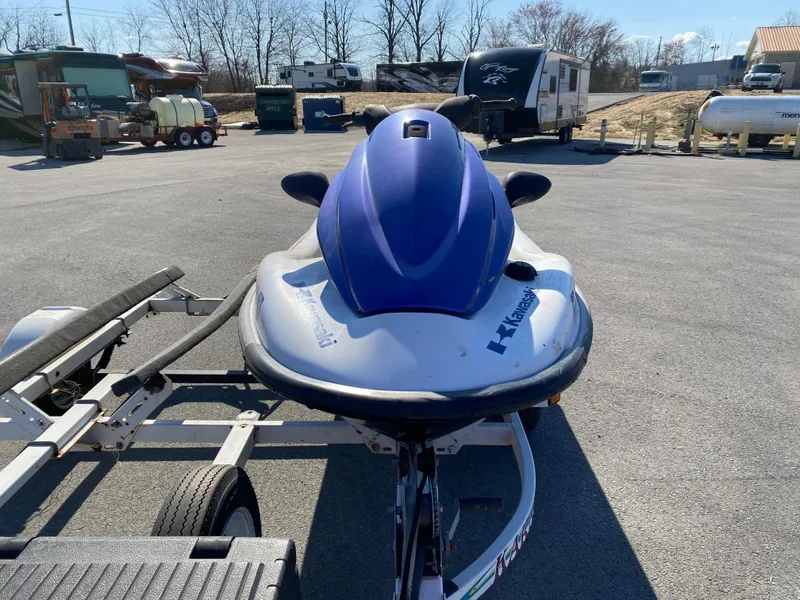 Slide: The Image of 2007 Kawasaki STX-12F jet ski on trailer in outdoor lot. - 5