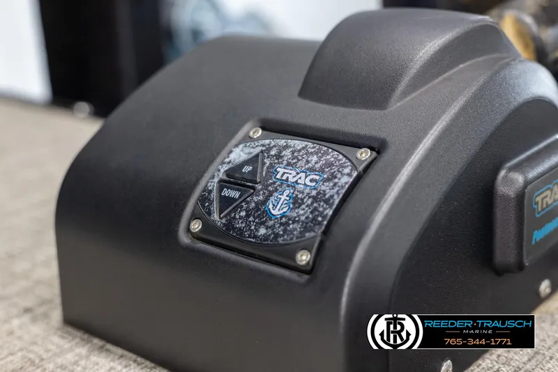 Slide: The Image of Control panel of a 2021 Avalon LSZ VRB boat with TRAC anchor system. - 48