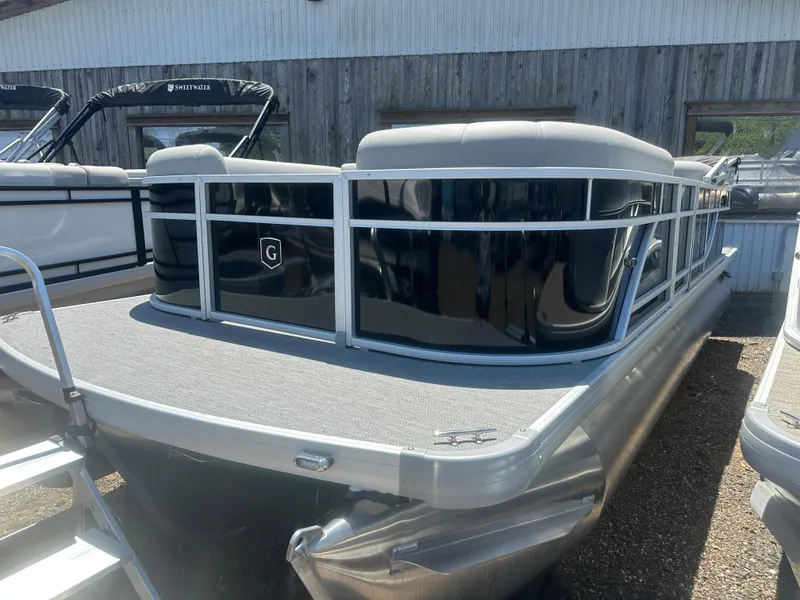 Slide: The Image of 2025 Godfrey 2086 CPX Sport-Tube Tritoon boat with sleek design and modern features. - 4