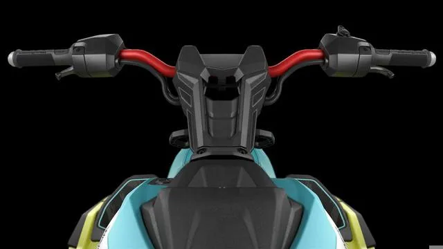 Slide: The Image of 2025 Yamaha Waverunners Jetblaster handlebars, vibrant design, black background. - 20