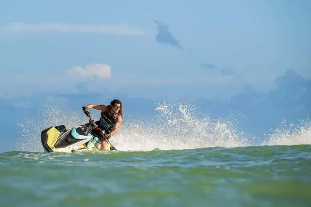 Slide: The Image of Person riding 2025 Yamaha Waverunner Jetblaster on ocean waves. - 8