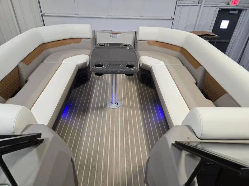 Slide: The Image of 2025 Princecraft Vectra 23 WRL boat interior with spacious seating and modern design. - 16