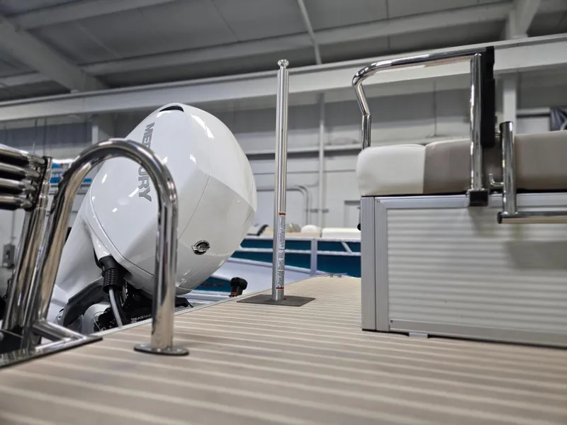 Slide: The Image of 2025 Princecraft Vectra 23 WRL boat interior with Mercury engine and seating. - 21