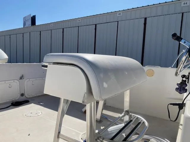 Slide: The Image of 1997 Pro-Line 240 Center Console boat interior with seating and storage compartments. - 7