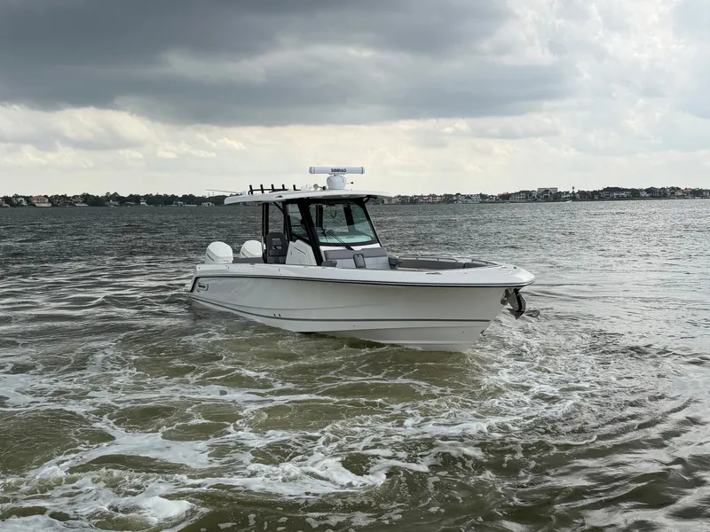 Slide: The Image of 2026 Boston Whaler 360 Outrage on choppy waters. - 5