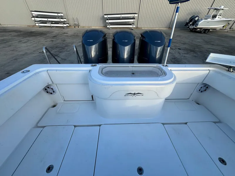 Slide: The Image of 2016 Invincible 39' Open Fisherman boat with triple engines and spacious deck. - 20
