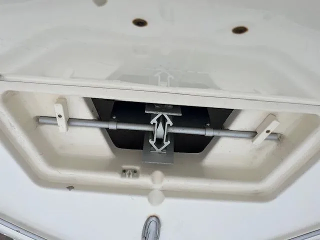Slide: The Image of Anchor hatch mechanism on a 2007 Scout 262 CC boat. - 12