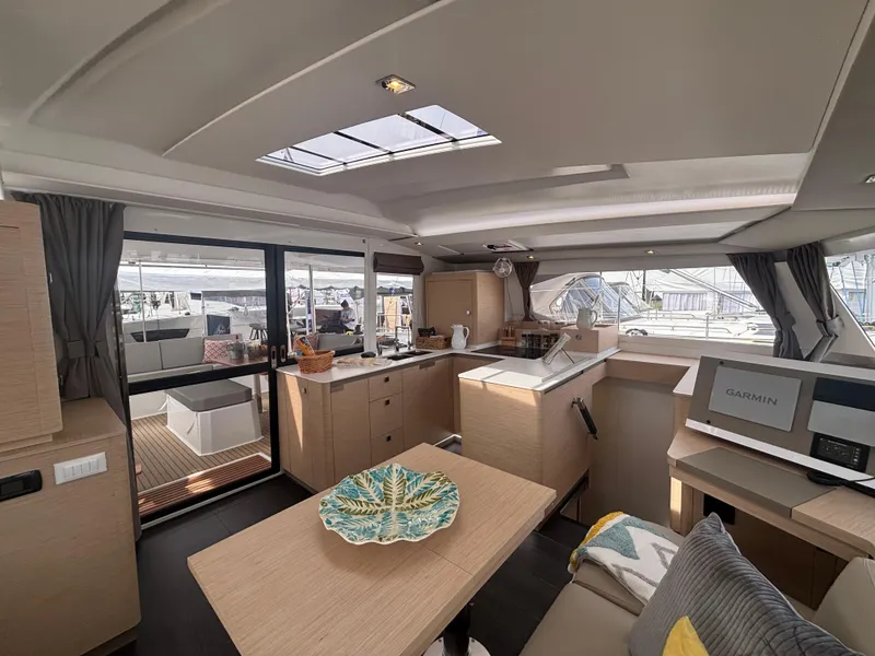 Slide: The Image of Luxurious interior of 2025 Fountaine Pajot Astrea 42 catamaran, featuring modern design and spacious layout. - 15