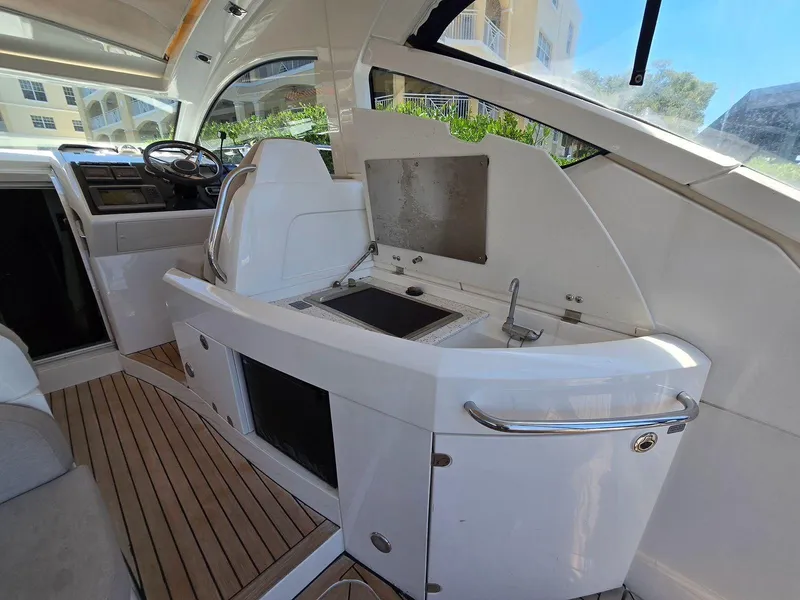 Slide: The Image of 2013 Fairline Targa 38 Open yacht interior with sleek design and modern amenities. - 15