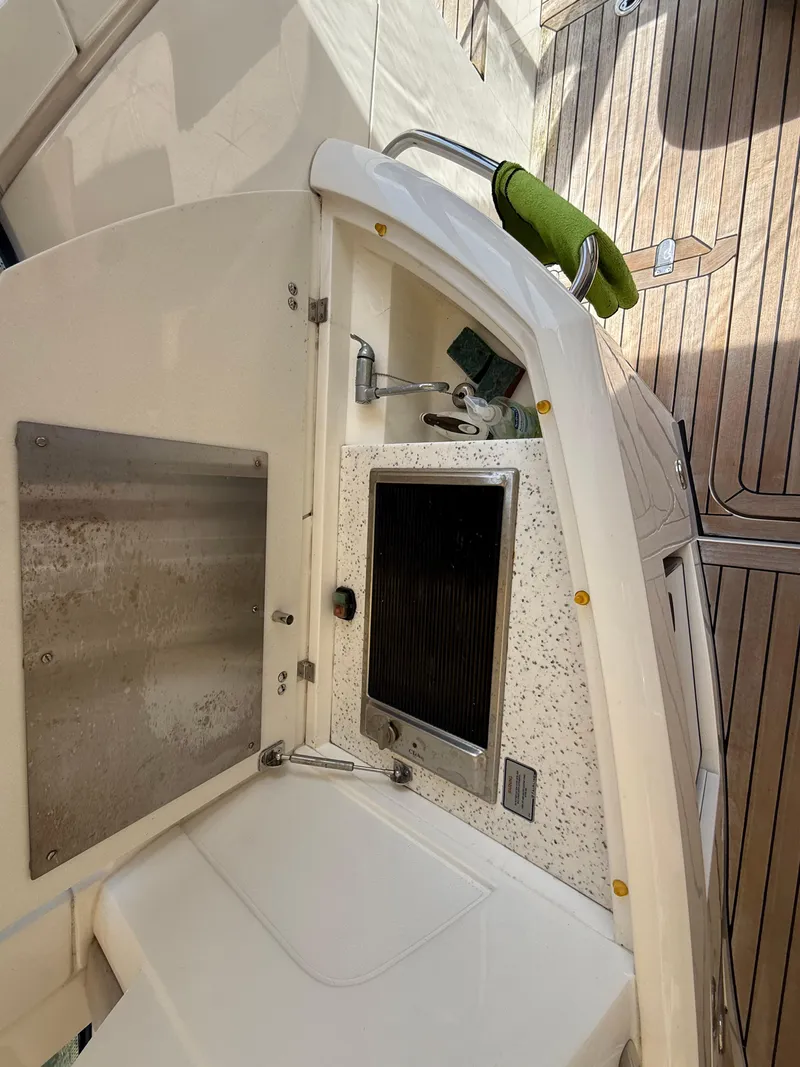 Slide: The Image of 2013 Fairline Targa 38 Open yacht kitchenette with grill and sink. - 39