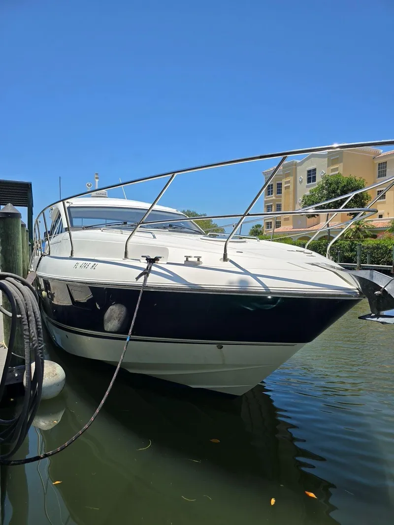 Slide: The Image of 2013 Fairline Targa 38 Open yacht docked in sunny marina. - 8