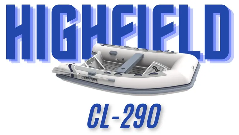 The Image of Highfield Classic 290 inflatable boat, 2025 model, with bold branding and sleek design. - 0