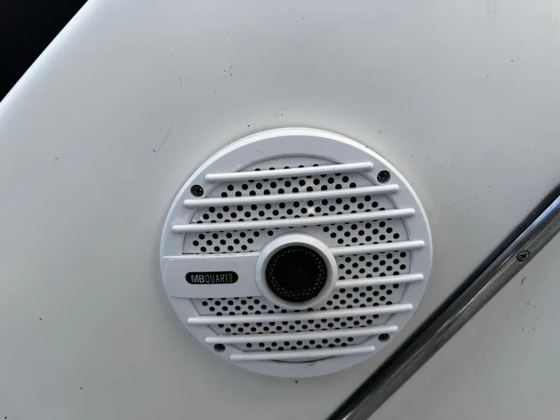 Slide: The Image of White speaker on 1991 Tiara Yachts 3600 Convertible boat interior. - 20