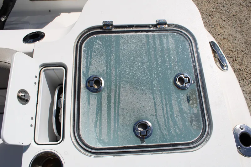 Slide: The Image of Sea Fox 268 Commander 2021 boat hatch with condensation on glass cover. - 10