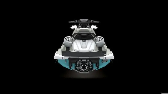 Slide: The Image of 2025 Yamaha Waverunner VX Cruiser HO with Audio, rear view, sleek design, black background. - 3