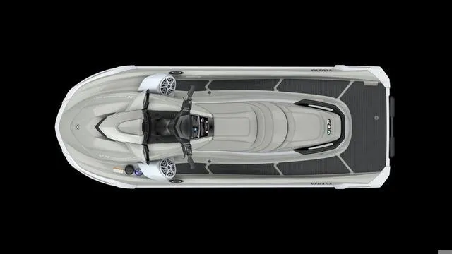 Slide: The Image of 2025 Yamaha Waverunner VX Cruiser HO with Audio, top view, sleek design, black background. - 9
